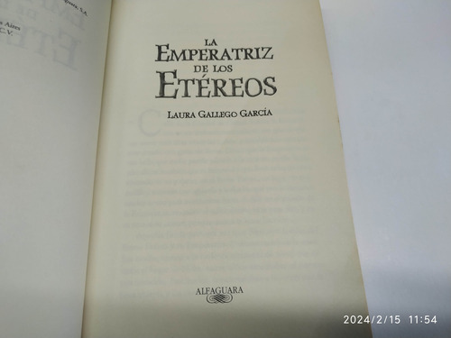 La Emperatriz De Los Etereos, De Gallego, Laura (Usado)
