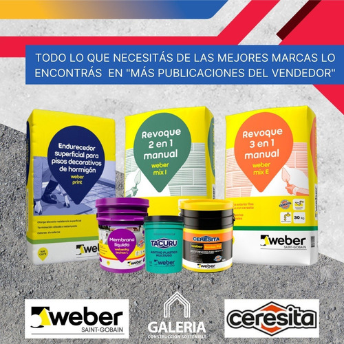 Imagen 5 de 10 de Weber Ceresita Aditivo Hidrofugo Pasta 4 Kg Pared Exterior