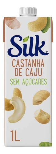 Bebida vegetal castanha de caju sem açúcar caixa 1 litro Silk