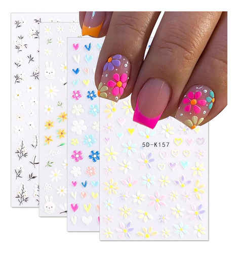 ~? Daisy Nail Art Sticker 5d Exquisito Nail Art Supplies Flo