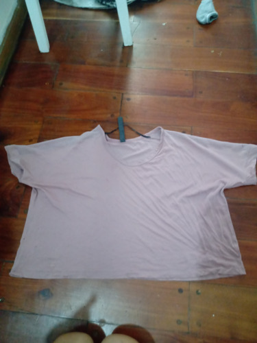 Remera Manga Corta T M Cora Groppo .detalle Rosa Pupera