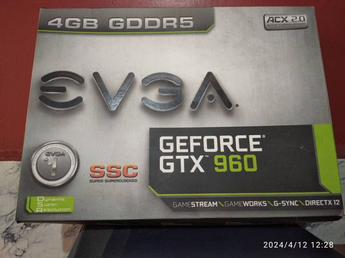 Gtx 960 4gb Gráfica Para Jugar Y Trabajar Bajo Consumo