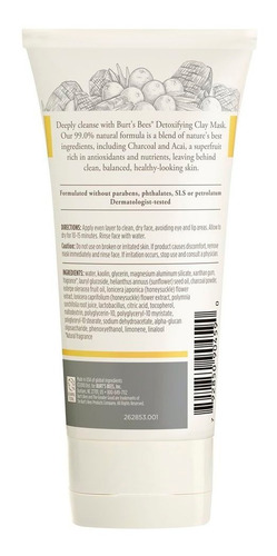 Imagen 2 de 7 de Mascarilla De Arcilla Burt's Bees Desintoxicante 70 Gr