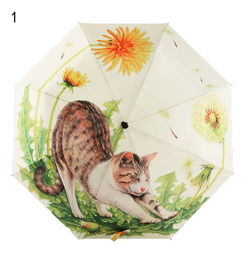 Moda De Dibujos Animados Lindo Gato Zorro Uv Uv Parasol