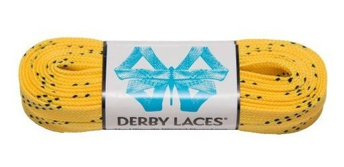 Yellow 108 Inch Waxed Skate Lace - Derby Laces Para Roller D