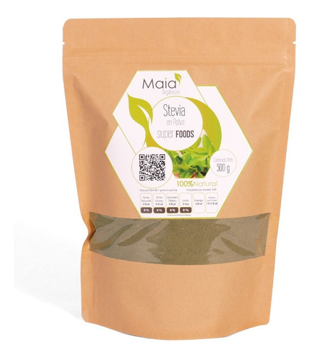 Imagen 2 de 4 de Stevia En Polvo - Orgánico 500 Gramos