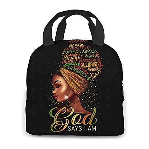 Cmxljwyt Black Queen African American Girl Alnch Bag Jt4vl