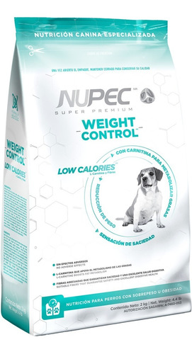 Alimento Nupec Weight Control Croquetas Perro Adulto 2kg
