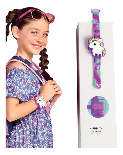 Reloj Digital Infantil Para Niña De Unicornio Andrea