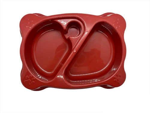 Comedouro E Bebedouro Automático Smart 2 Em 1 - 500ml Cor Vermelho