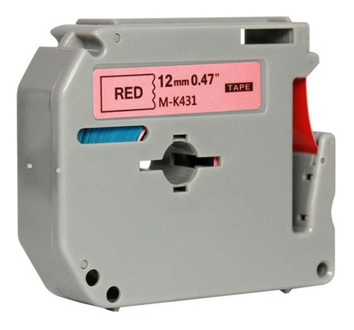 Imagem 4 de 10 de Fita Compativel Para M-k431 Brother Pt-80 Pt-90 Vermelho