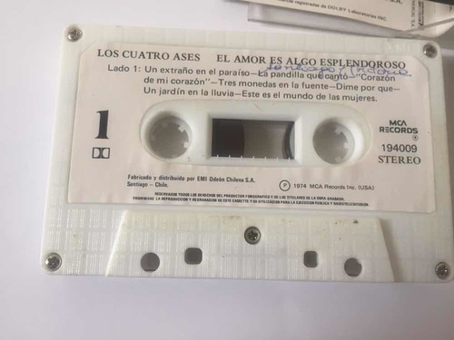 Cassette De Los Cuatro Ases El Amor Es Algo(#1003 (Usado)