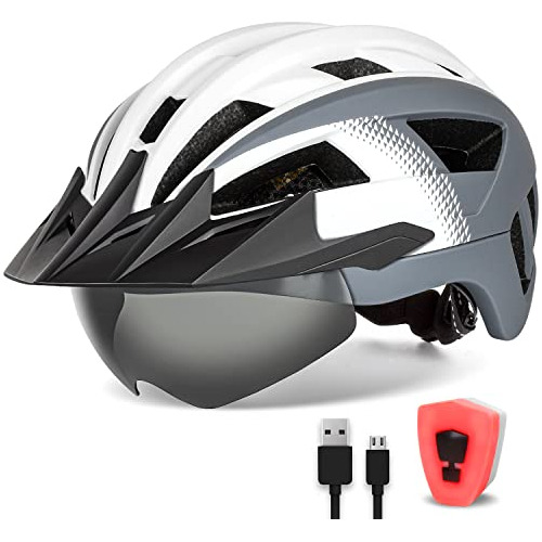 Funwict Casco Para Bicicletas De Adultos Con Visor Y Ga