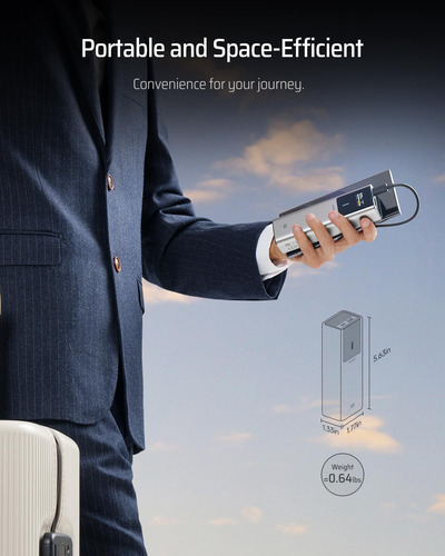 Power Bank Cuktech 10, 1000 Mah, 100 W, Usb-c Con Pantalla I