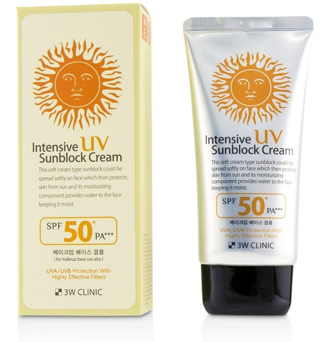 Protector Solar 3w Clinic Intensive Uv Sunblock Cream Corea