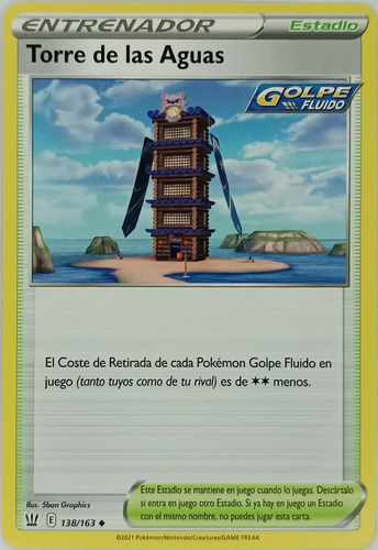 Pokémon Tcg Torre De Las Aguas 138/163 (español)