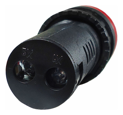 Alarme Sonoro Buzzer Led Vermelho Audiovisual 22mm 110v Dni