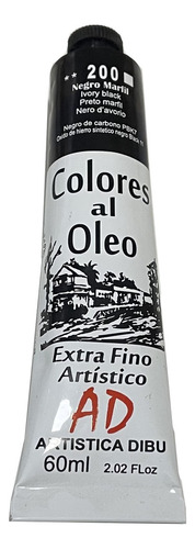 Oleo Artística Dibu Extra Fino Ad 60 Ml Color Del Óleo Negro Marfil