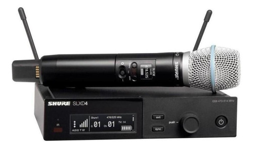 Sistema Inalámbrico Shure Slxd24/b87a Micrófono De Voz Color Negro