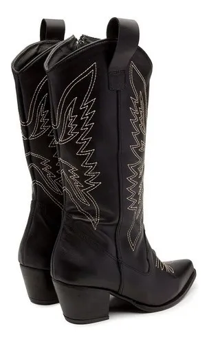 Botas Texanas Mujer Moda 100 Cuero Art 1920 De Tallon 150.930