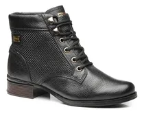 Comprar Bota Acordonada Dama Pegada Cuero Calidad  Casual Invierno