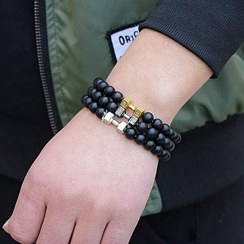 Csiyanjry99 2 Pulseras Con Mancuernas Para Hombres Gym Bros