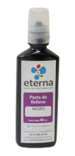 Pasta De Relieve Eterna 40ml Negro En La Plata