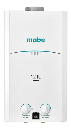 Calentador De Agua Tiro Natural Mabe 12lts Blanco Cmp12tnbc