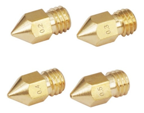 Boquilla 13mm Cabezal Extrusor Bronce 3d 1.75mm/1.0mm Ityt