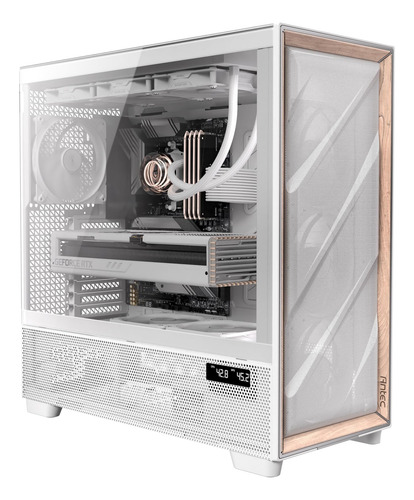 Antec Flux Pro White, 6 Ventiladores Pwm Incluidos, Panel