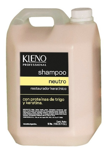Shampoo Neutro Restaurador Keratina X 5l Kleno 