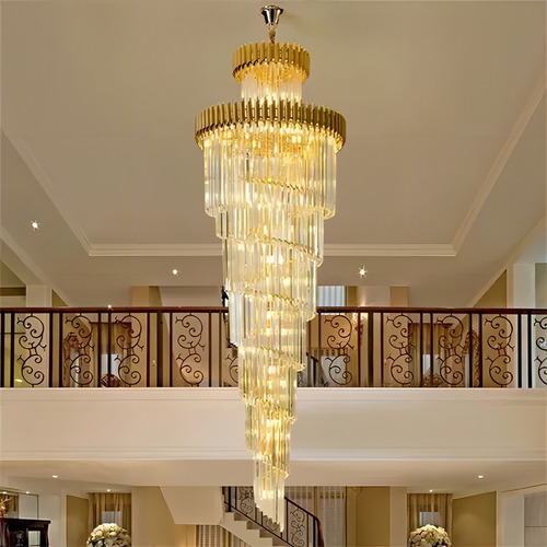 Pendente 80×260cm Metal Dourado E Cristal Dcd06515 Sindora
