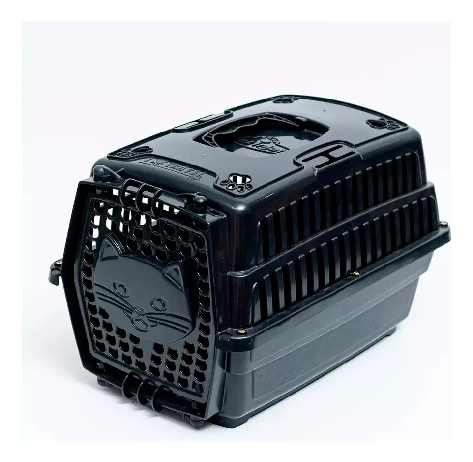 Caixa Transporte Cat Love Travel 1 Design Cor Preto