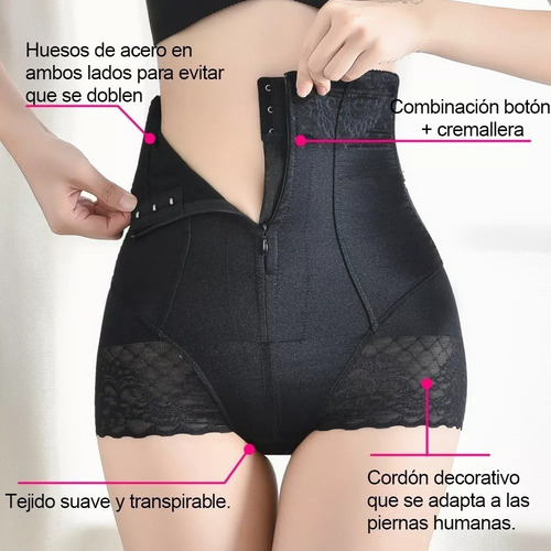 Bragas Control Abdomen Cinturón Alto Para Mujer Fajas Cor