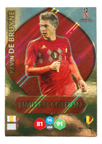 Carta Kevin De Bruyne - Mundial Rusia 2018 Limited Edition 