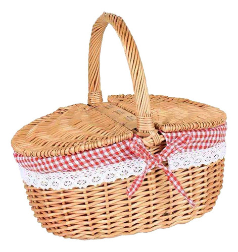 Xd . Cesta De Picnic De Mimbre Rústico Cesta Tejida De