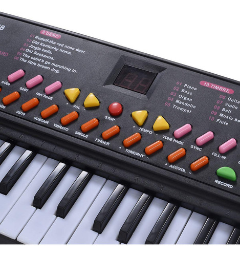 Piano Con Teclado Electrónico Goflame De 54 Teclas Con Panta