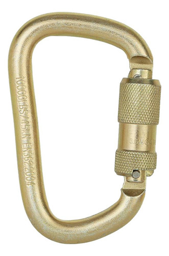 45kn Mosquetão,, , Aço, Para Serviço , , D, , , Dourado