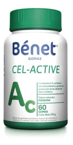 Benet Gomas Cel Active De 60gomas Vitamina C , E Y Selenio