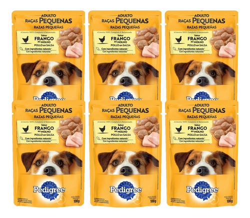 Alimento Húmedo Pedigree Razas Pequeñas Pollo 100gr X6uds