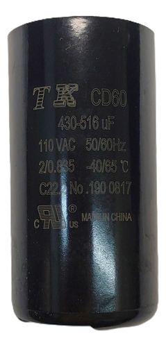 Capacitor Eletrolítico P/ Partida Motores 430/516uf 110vca