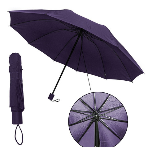Guarda-chuva Grande 140cm Aberto Forte Contra Vento Colorido