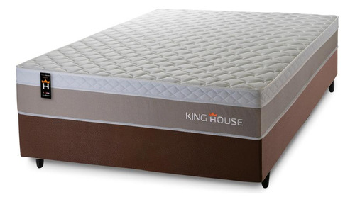 Cama Box C/ Molas Ensacadas Sheffield Bege Viúva 128x188x65