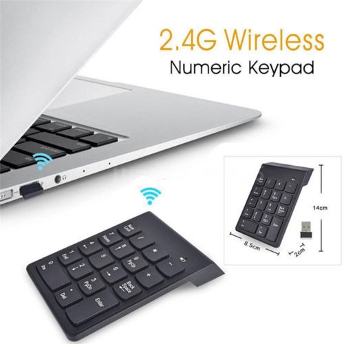 Inalámbrica 2.4g Usb Mini 18keys Número Almohadilla Teclado 