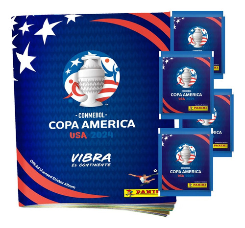 Álbum Copa America Usa 2024 + 50 Sobres