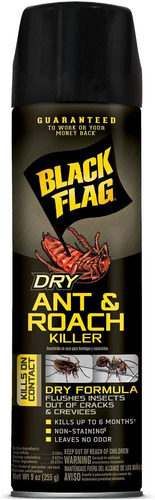 Black Flag Dry Hormigas Y Cucarachas Killer Aerosol, 9 Onzas