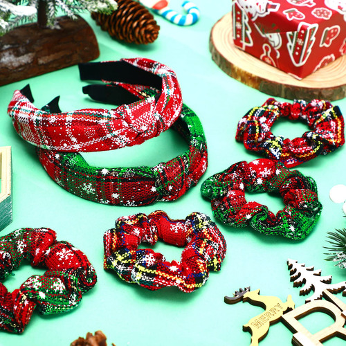4 Diademas De Copos De Nieve Cuadros De Navidad 4 Gomas Para