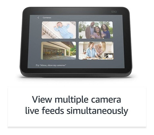 Amazon ECHO SHOW Echo Show 8 2nd Gen con asistente virtual Alexa, pantalla integrada de 8" negro 110V/240V