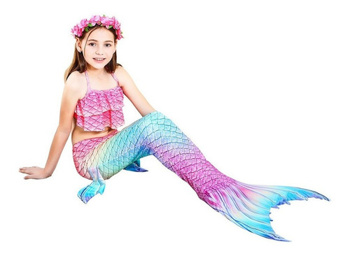 Cosplay De Cola De Sirena Con Monoaleta, Disfraz Para Niñas