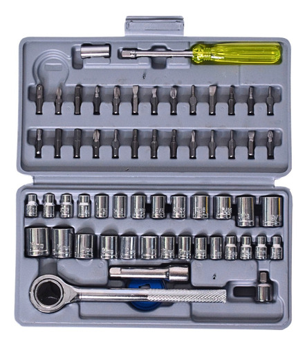 Juego De Llaves Y Copas X60pzs Ratchet Destornillador 